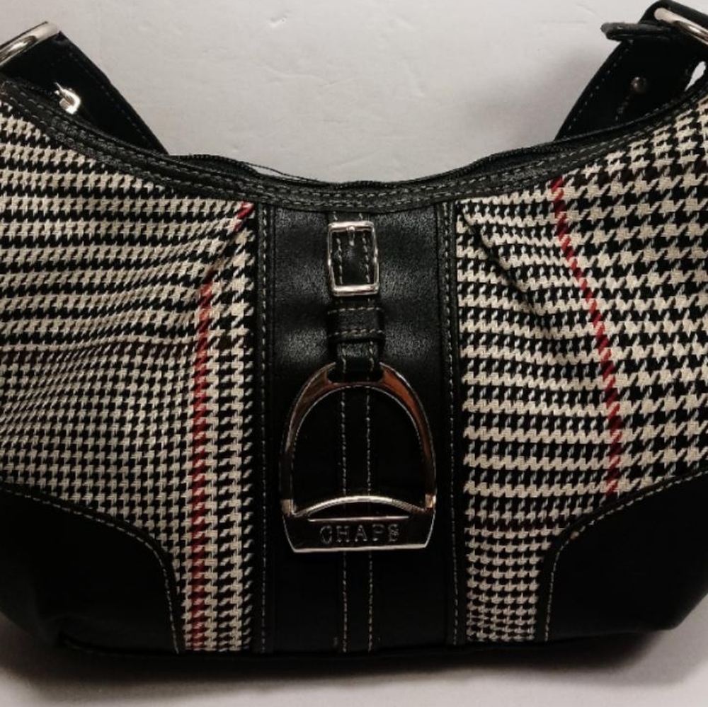 Chaps Vintage Houdstooth Leather Bag - Picture 7 of 7